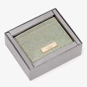 Kate Spade Green Glitter Card Holder